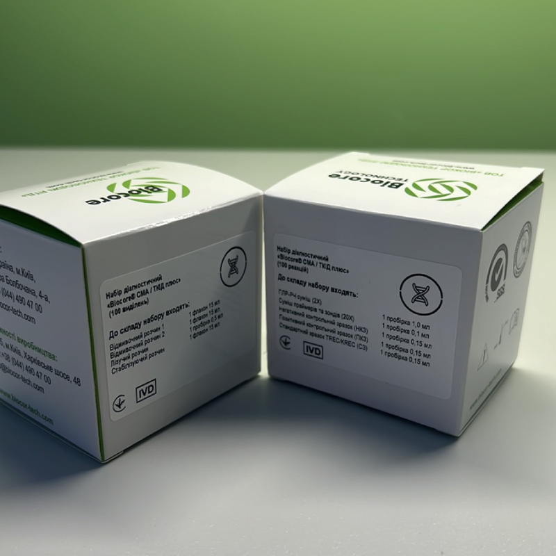 Набір д-ний для екстракції ДНК зі зразків крові та подальшого скринінгу СМА (SMA) і ТКІ (SCID) людини методом ПЛР-РЧ (100 реакцій), «Biocore® СМА/ТКІД плюс»